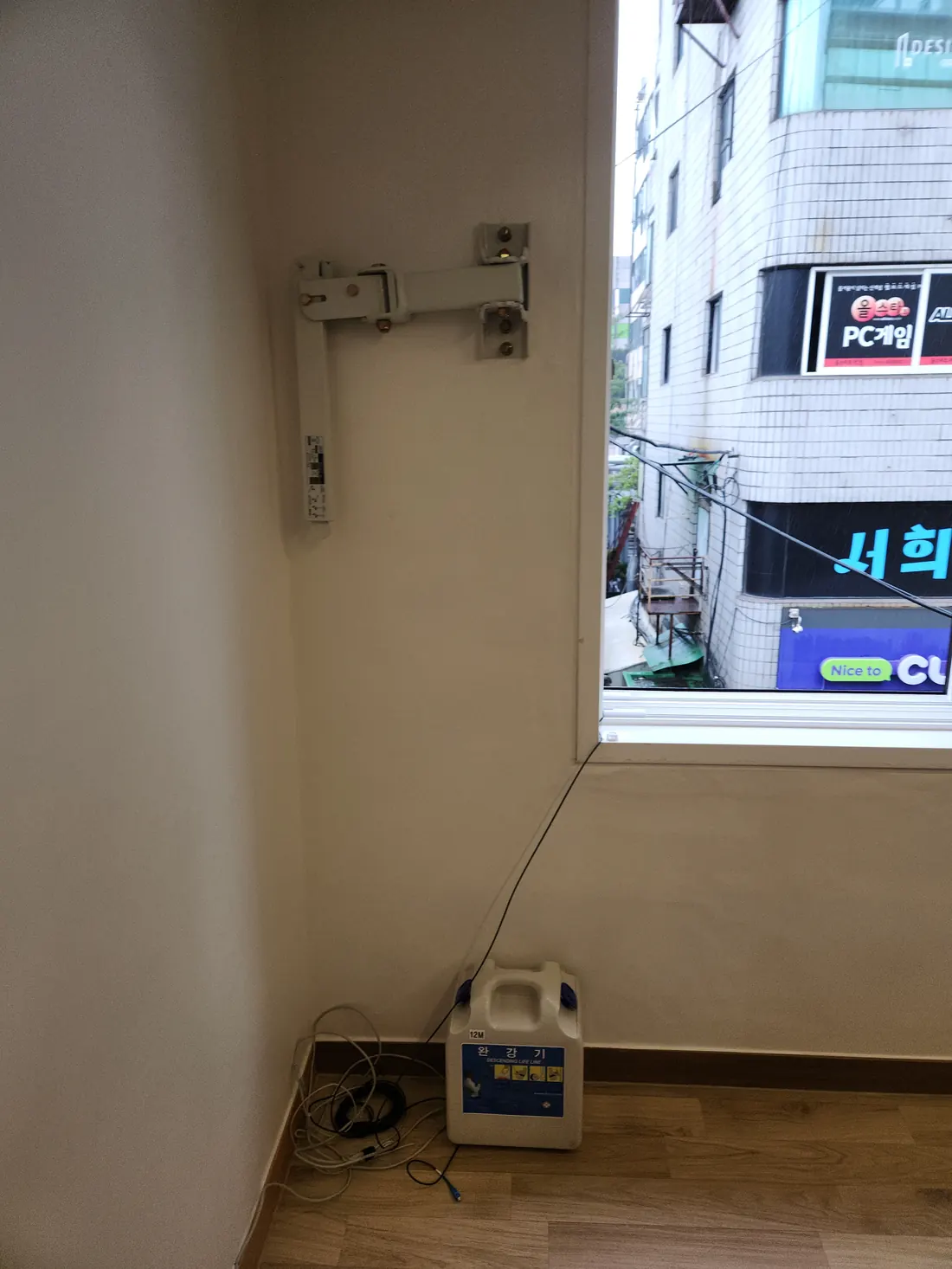 원룸창문 완강기설치 간이완강기 시공 후 경기 부천시 심곡동